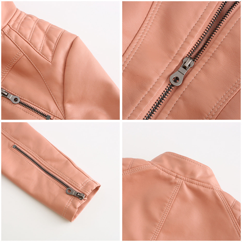 Damen Lederjacke Übergangsjacke Leder Bequem