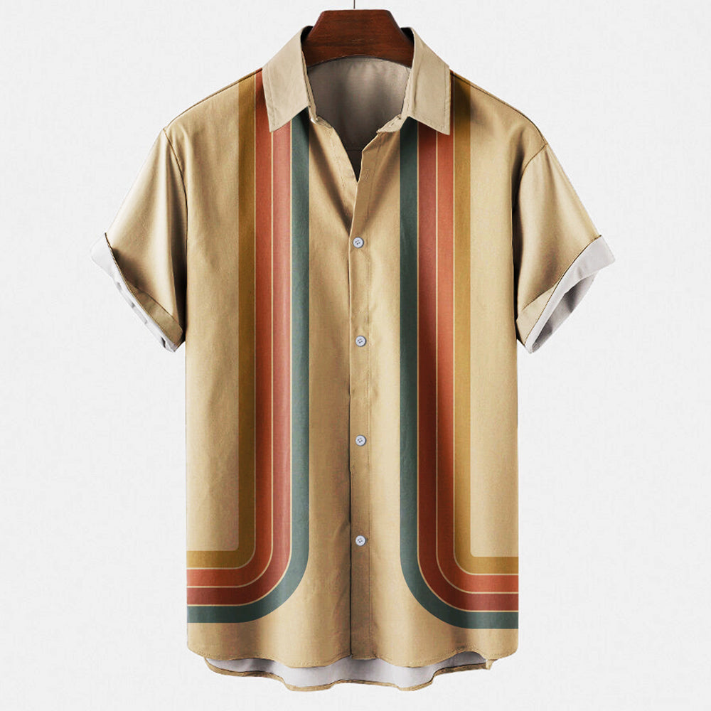 Herren Hemd Slim Fit Retro Stil