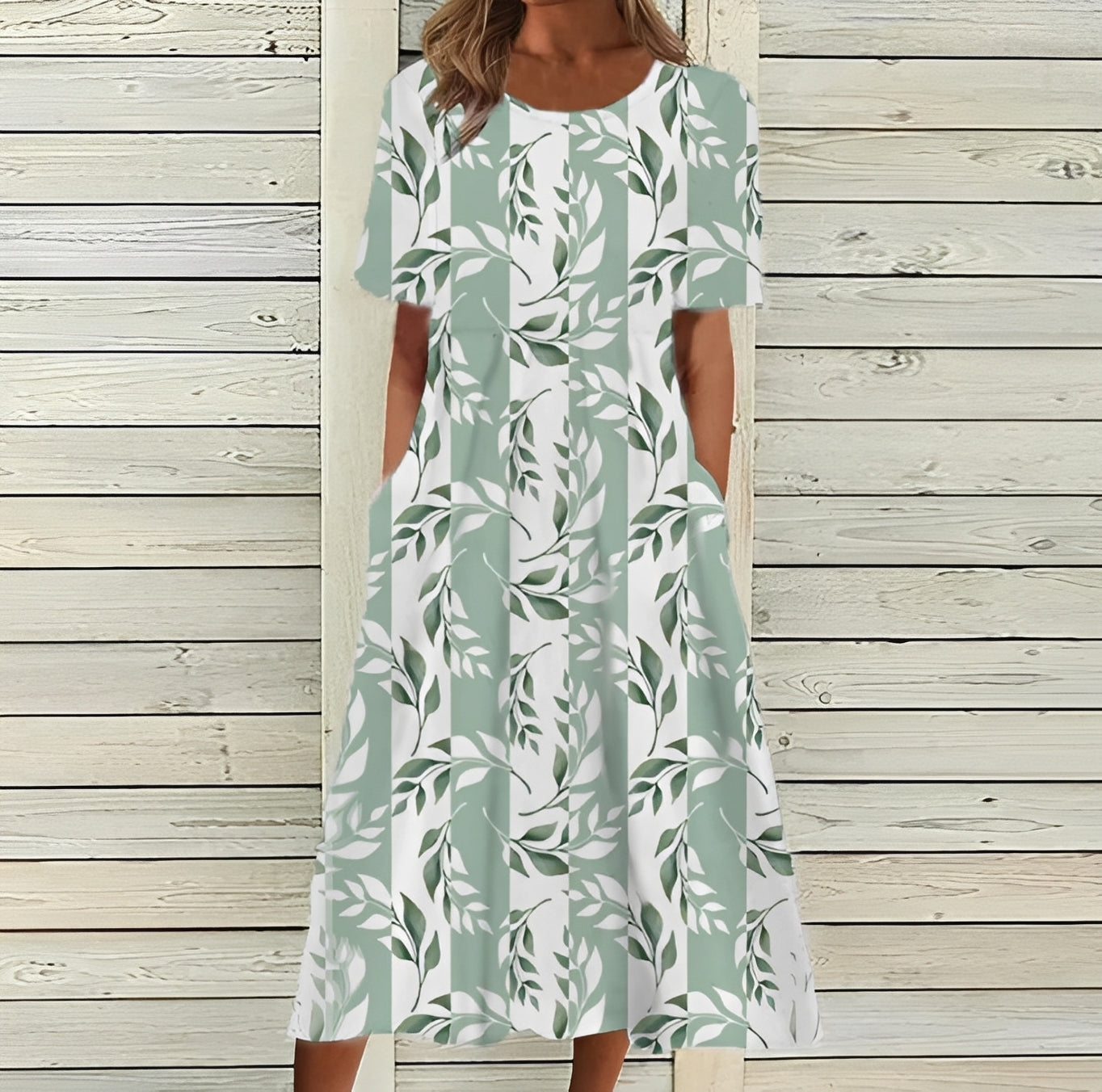 Damen Midikleid Blumenmuster Elegant