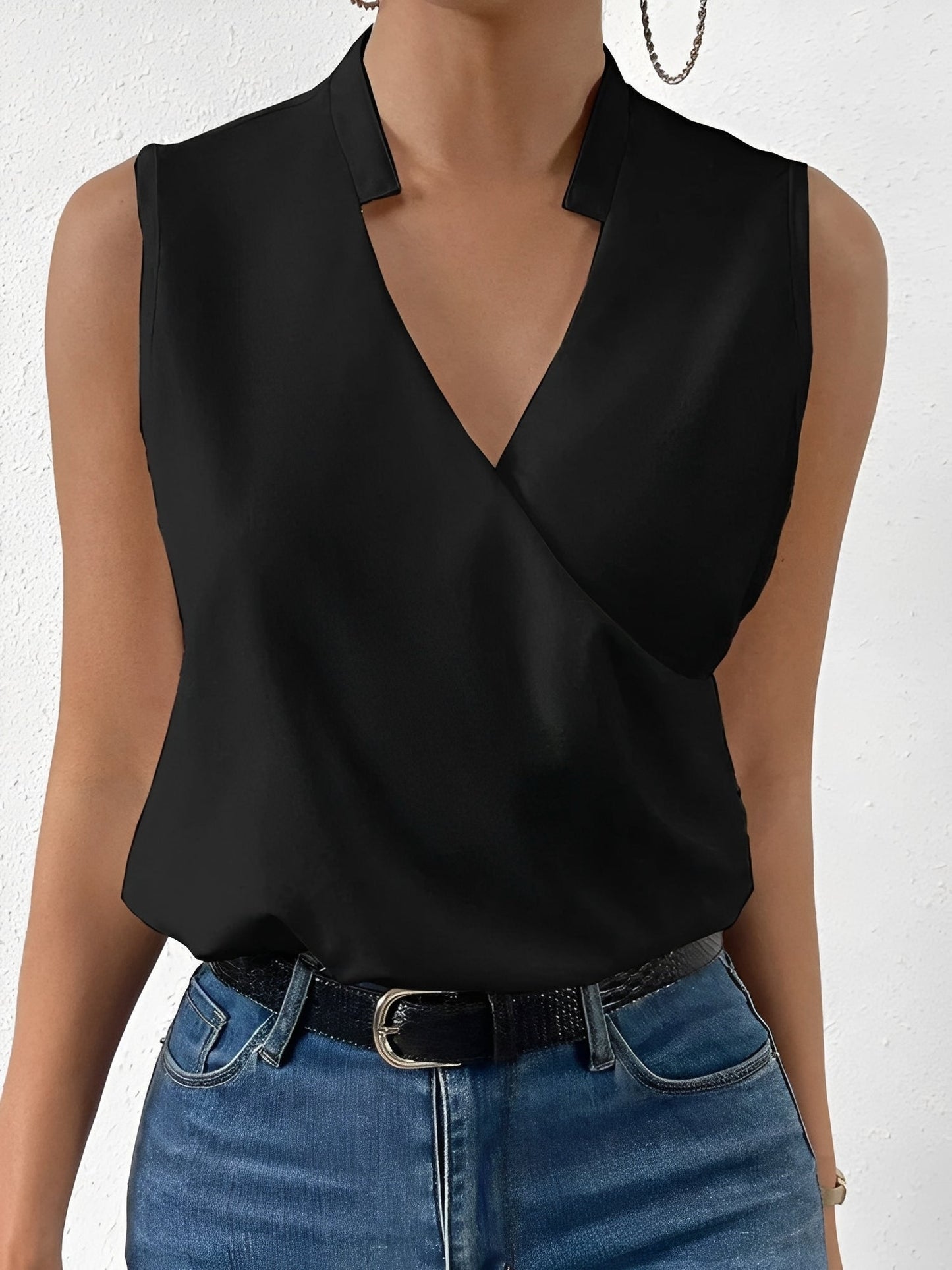 Damenbluse Ärmellos Sommerlich Elegante