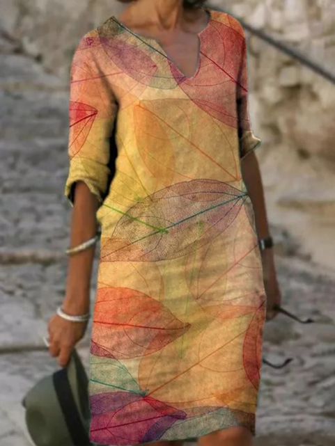 Damen Midi-Kleid Elegant Sommer Geschnitten - Norvielle