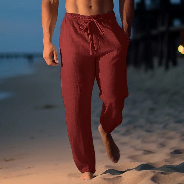 Herren Leinenhose Slim Fit Sommer