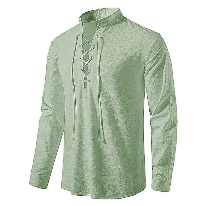 Herren Freizeitshirt Modern Leinwandoptik