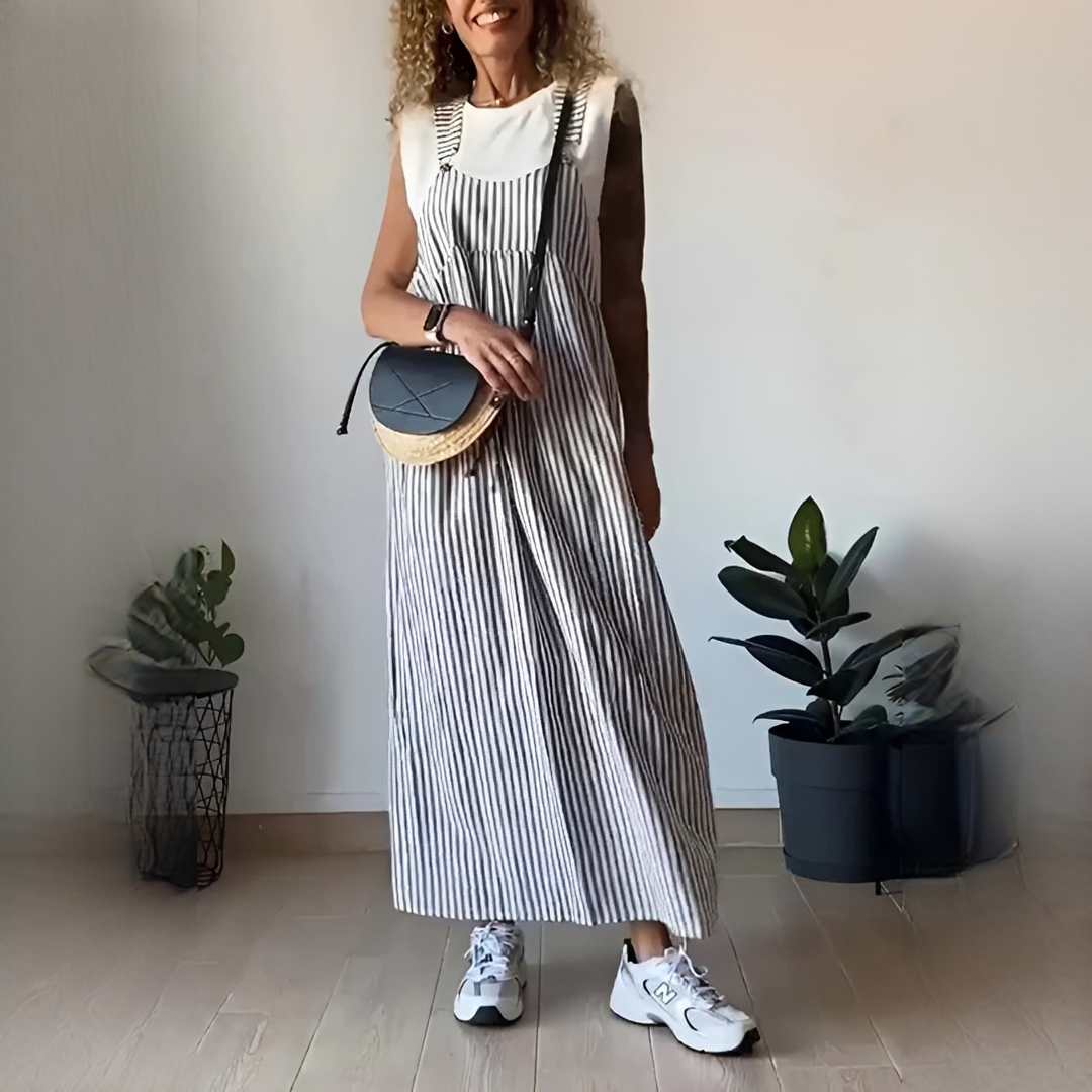 Damen Sommerkleid Lang Ärmelig Modern