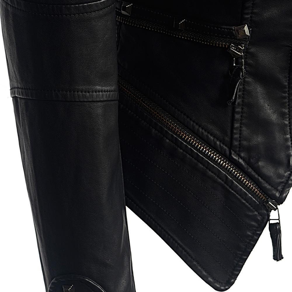 Damen Lederjacke Slim Fit