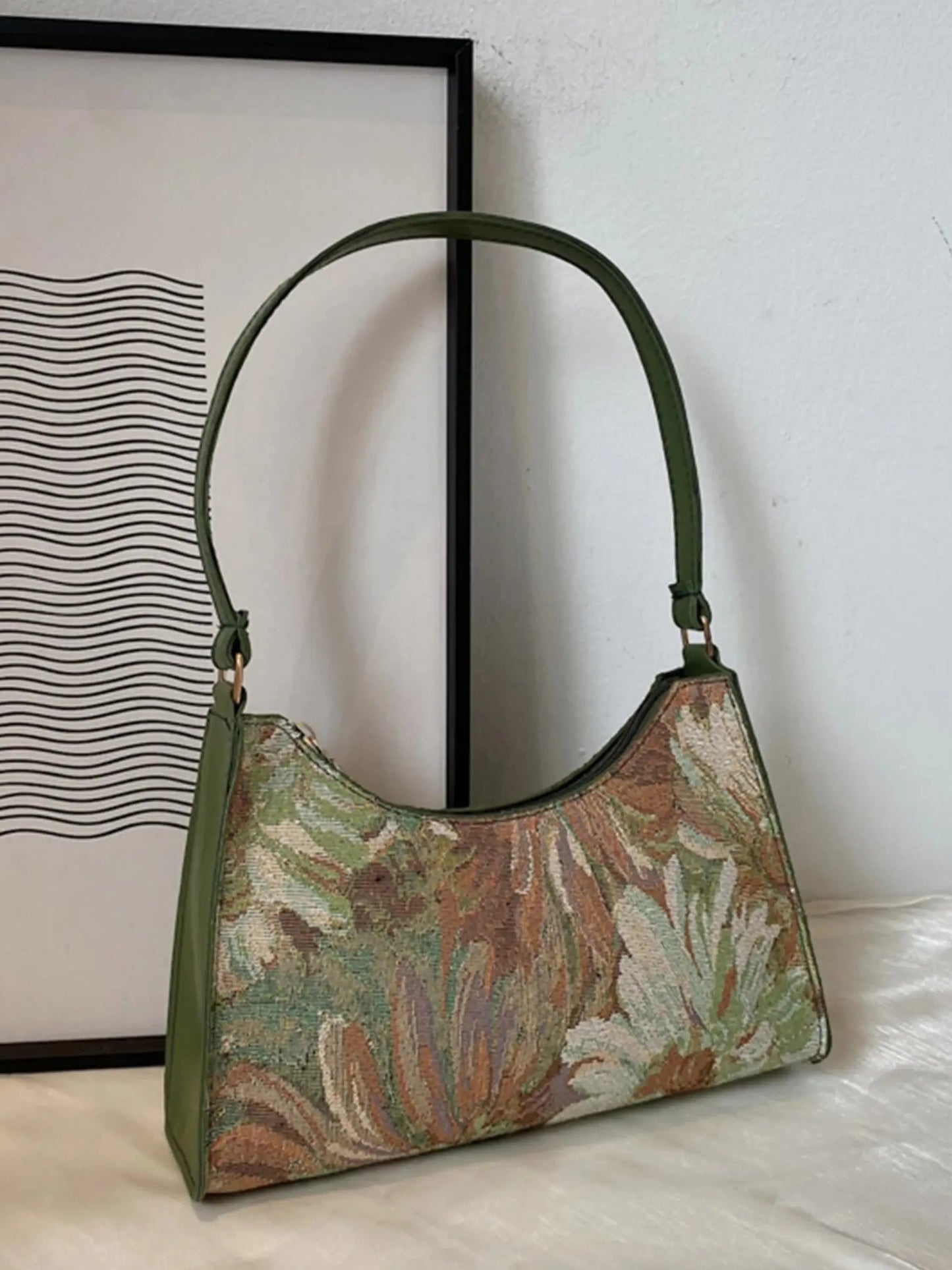 Frauen Rucksack Blumenmuster Umhängetasche Vintage Stil