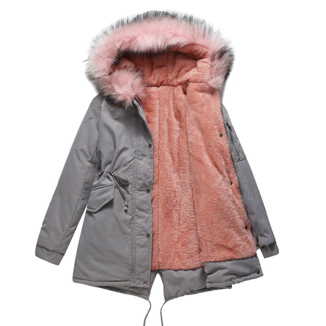 Damen Winterjacke Warm Langärmlig Wasserdicht
