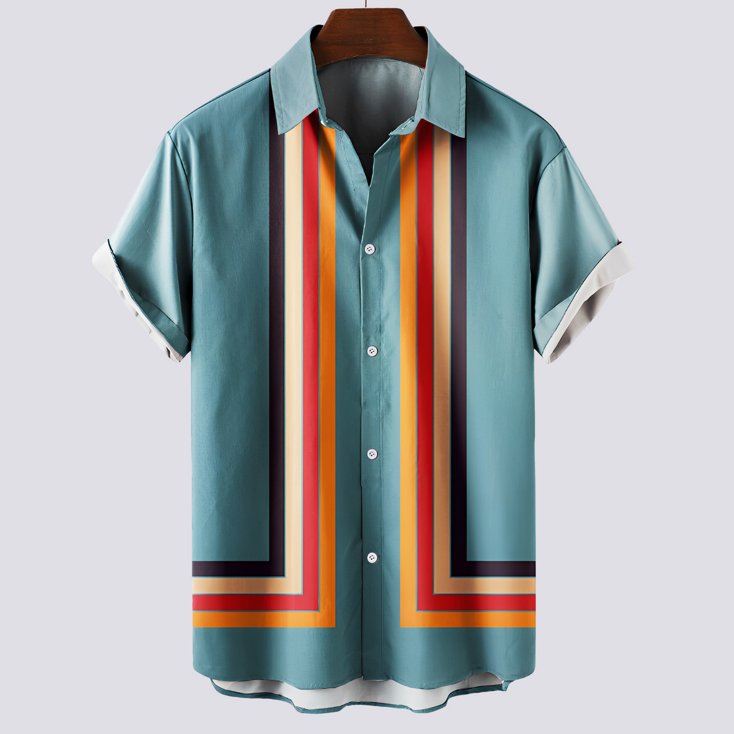 Herren Hemd Klassisch Bedruckt Modern