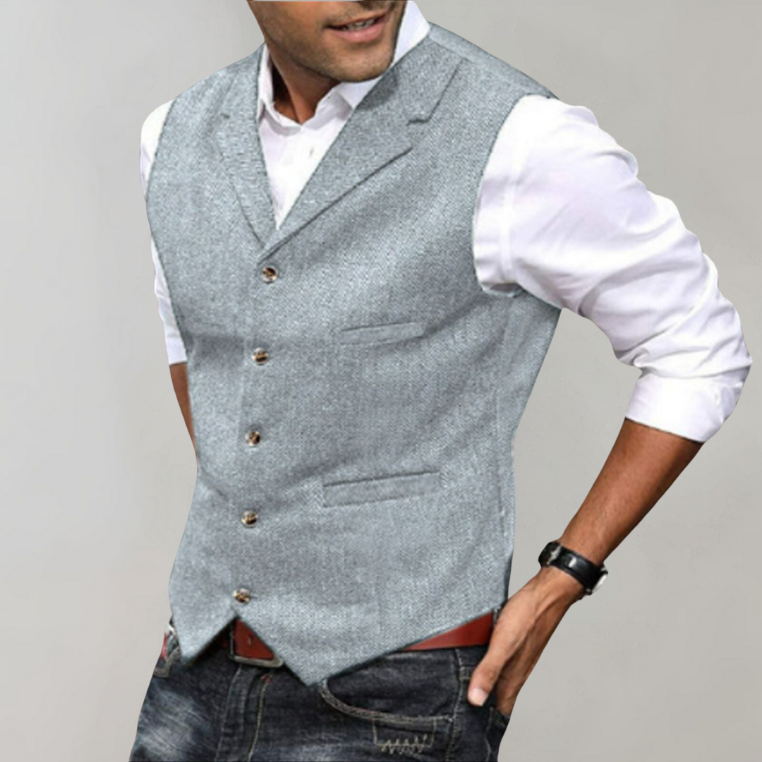 Herren Slimfit Anzugweste Elegant