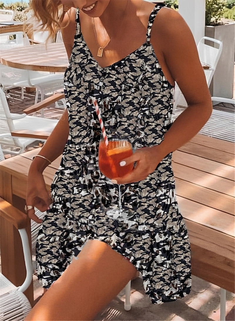 Damen Freizeitkleid Blumenprint Bequem