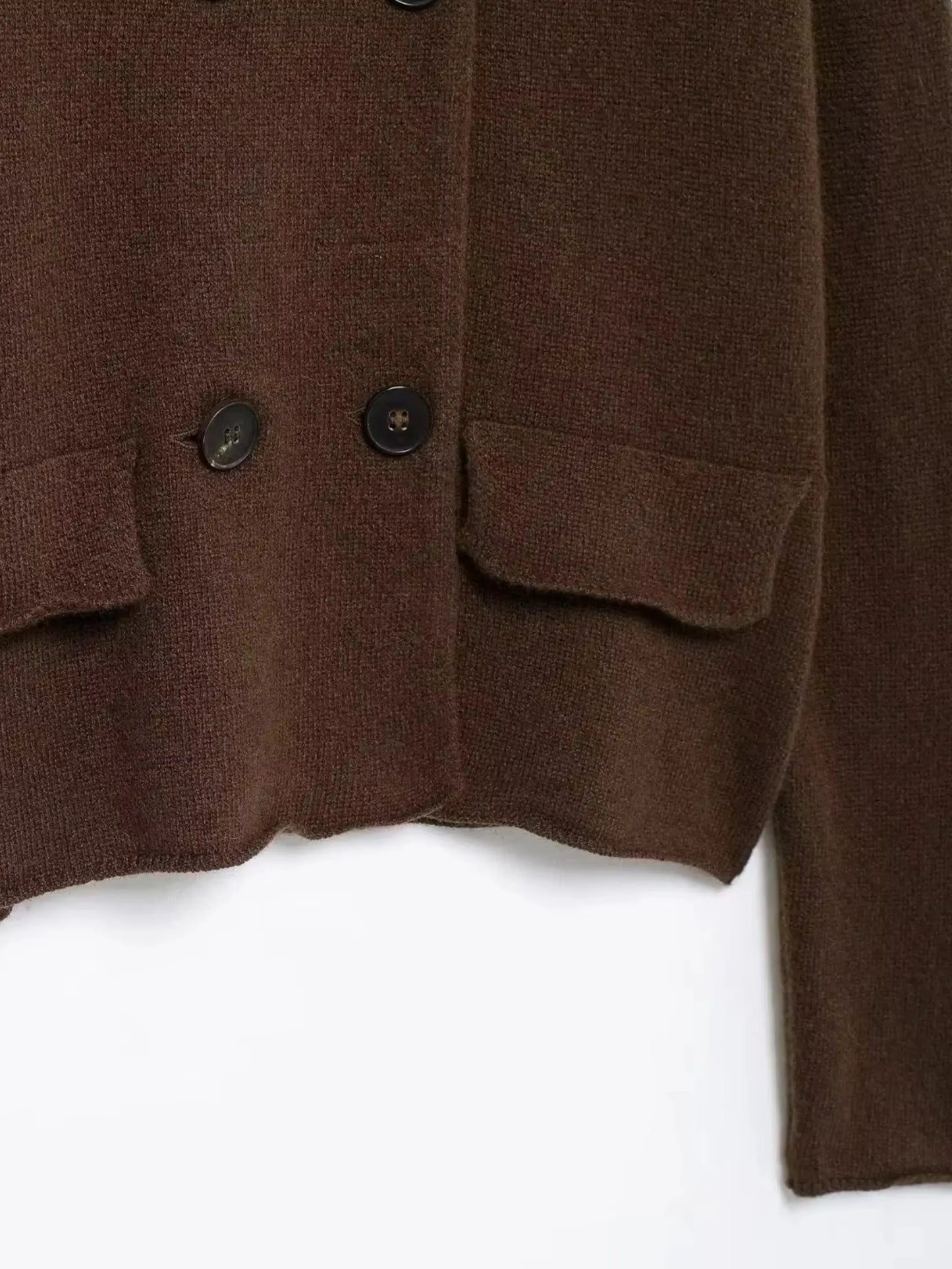 Damen Strickjacke Zweireihig Elegantes Design