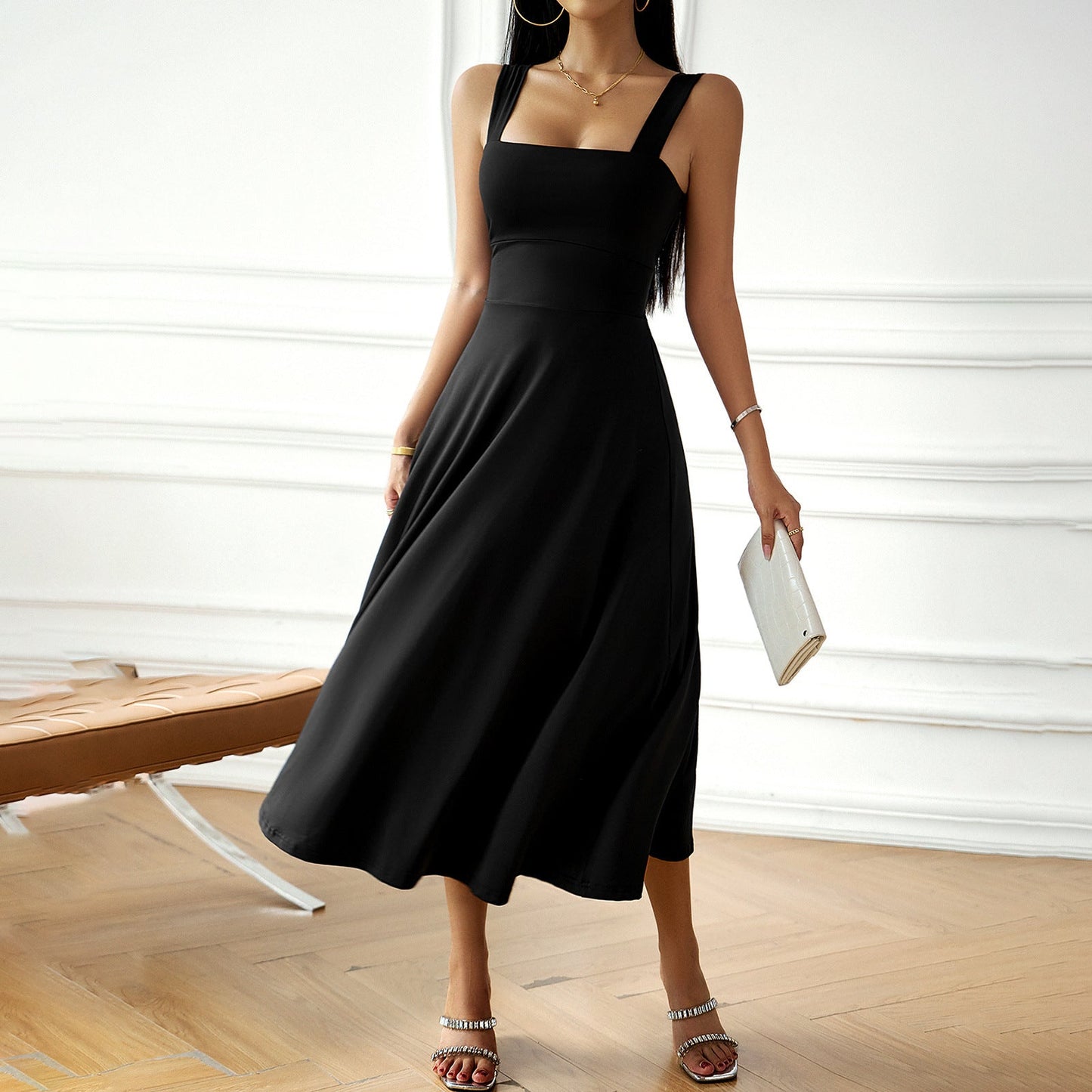 Damenkleid Ärmellos Sommerkleid Modern