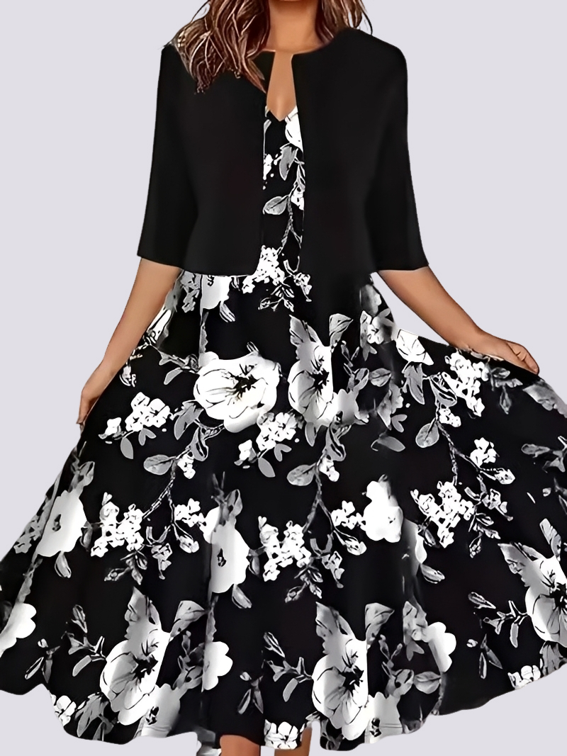 Damen Abendkleid Set Zweiteilig Lang Elegantes
