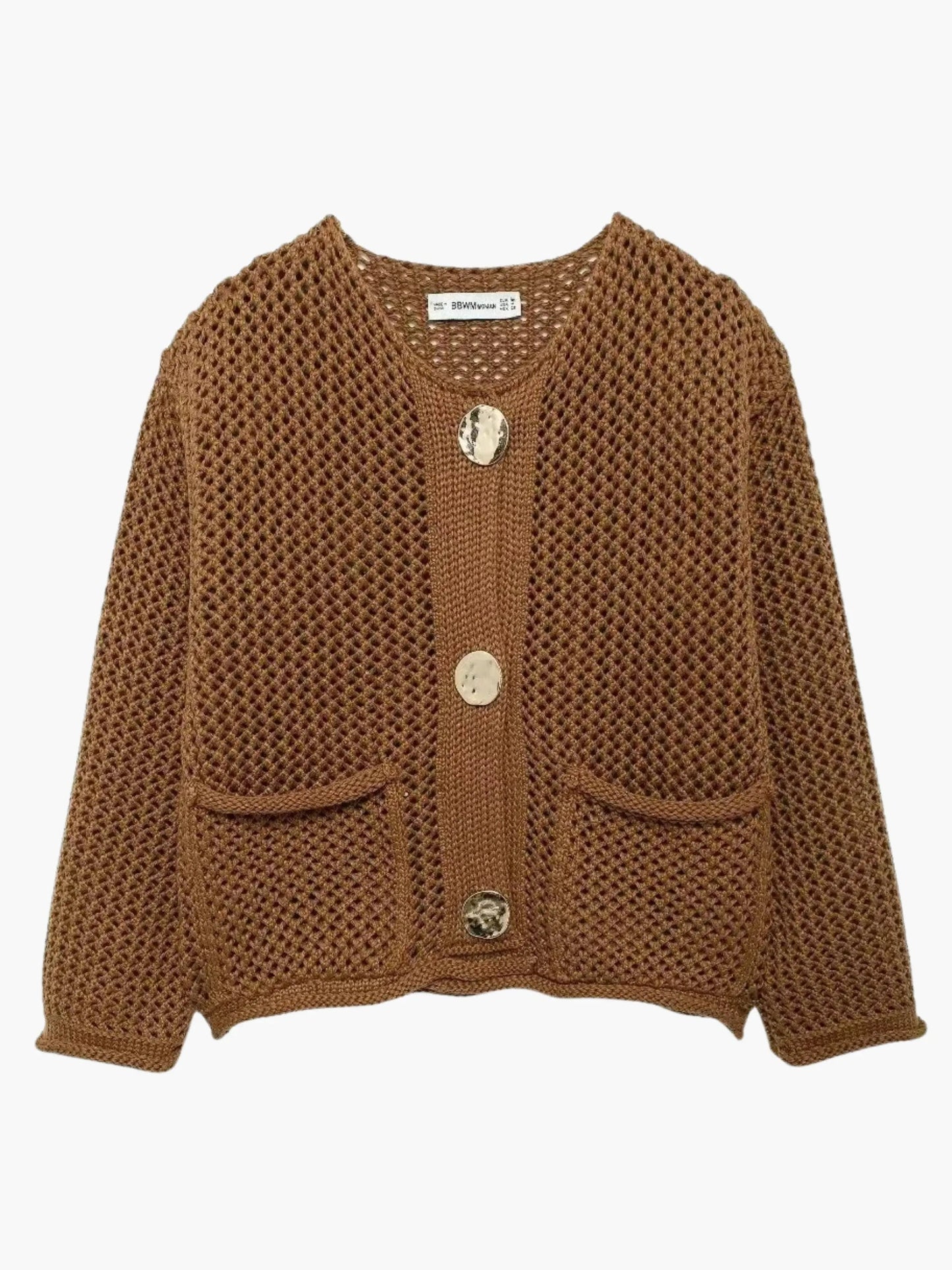 Damen Grobstrick Strickjacke Oversized