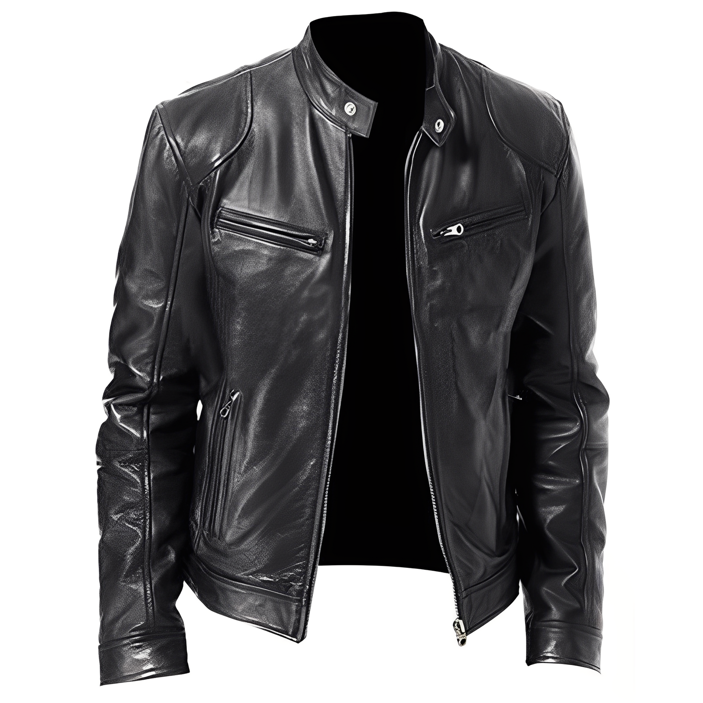 Männer Lederjacke PU Modern