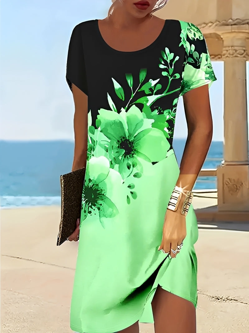 Damen Sommerkleid Bedruckt Stilvoll