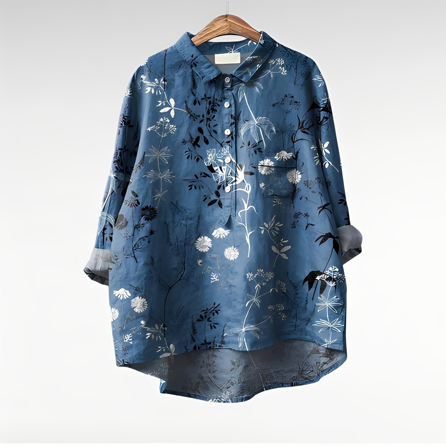 Damen Bluse Blumenmuster Elegante Frauenbluse