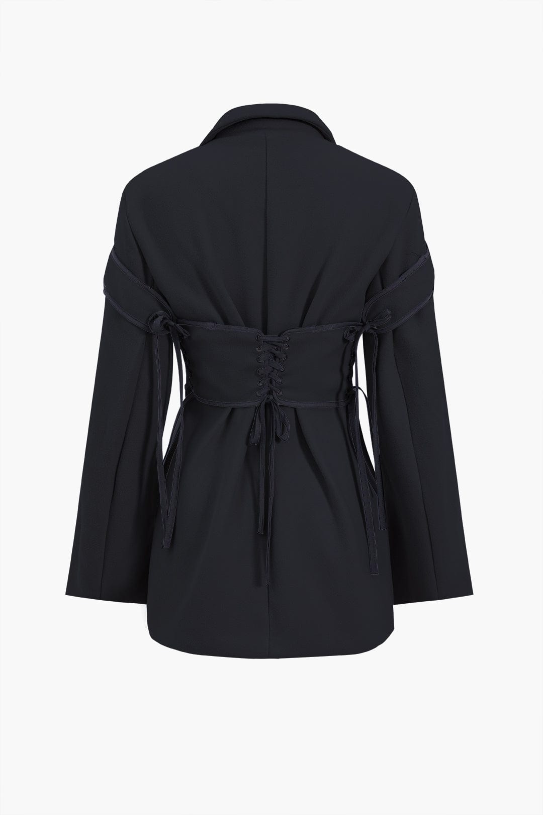 Damen Zweiteiler Set Blazer Korsett mit Schnürung