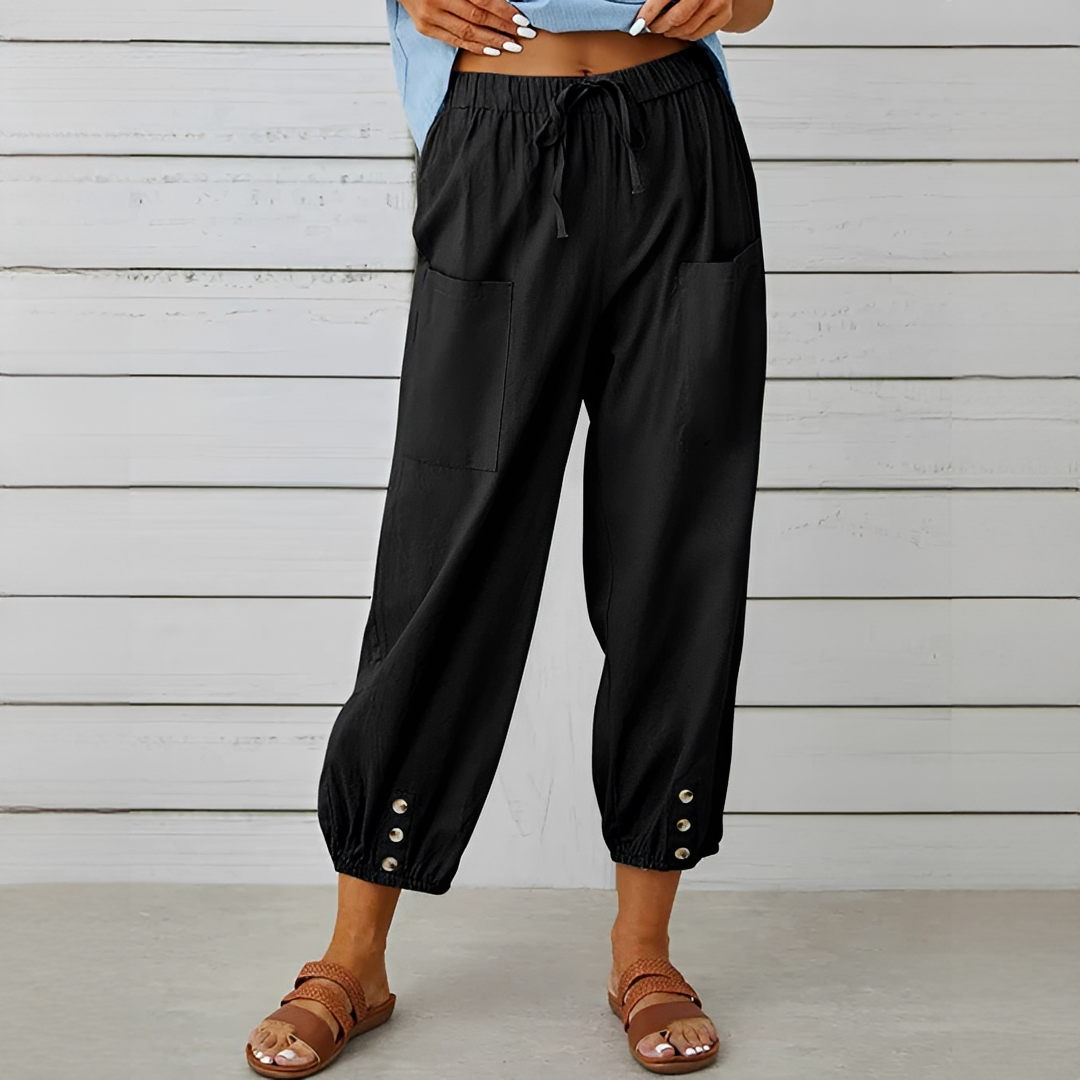 Damen Sommerhose Leichte Elegante Hosen