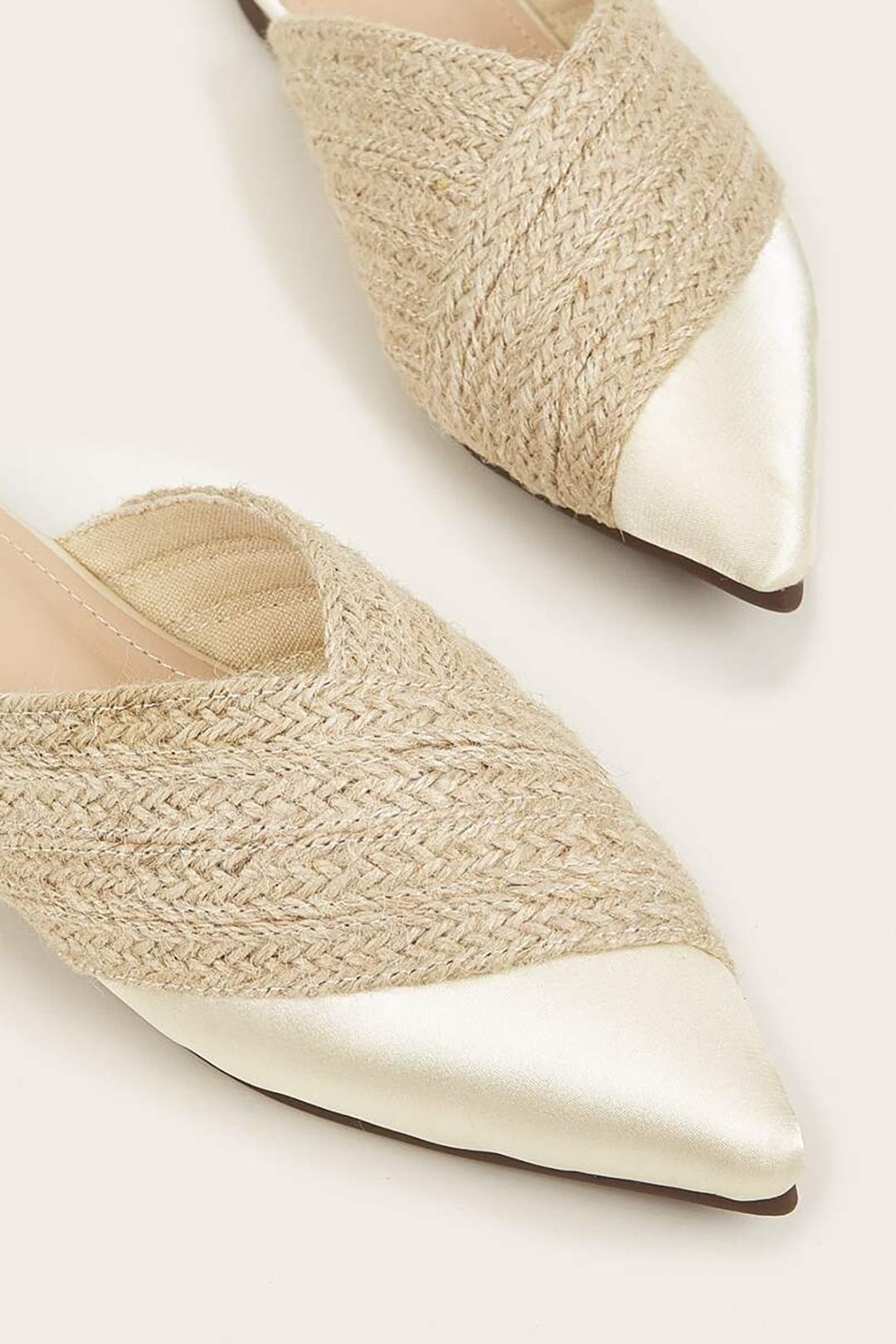 Damen Mules Espadrille Spitze