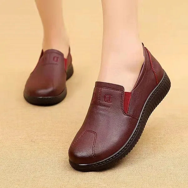 Damen Orthopädische Leder Schuhe Bequem