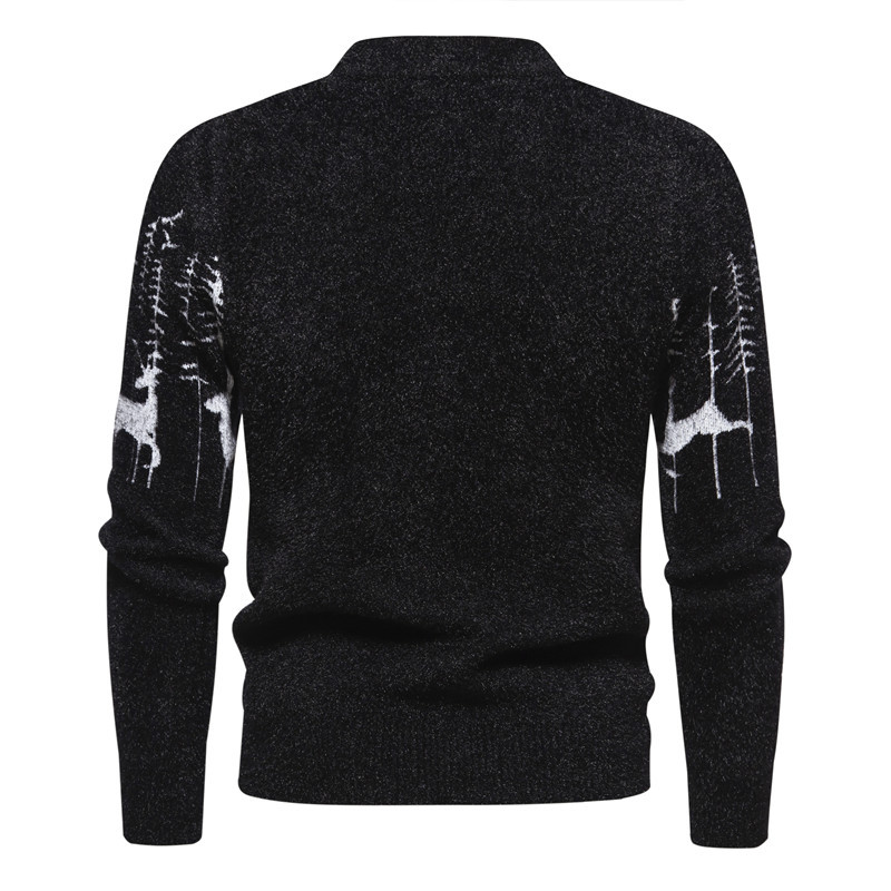 Herren Weihnachtspullover Warm Modern Rot