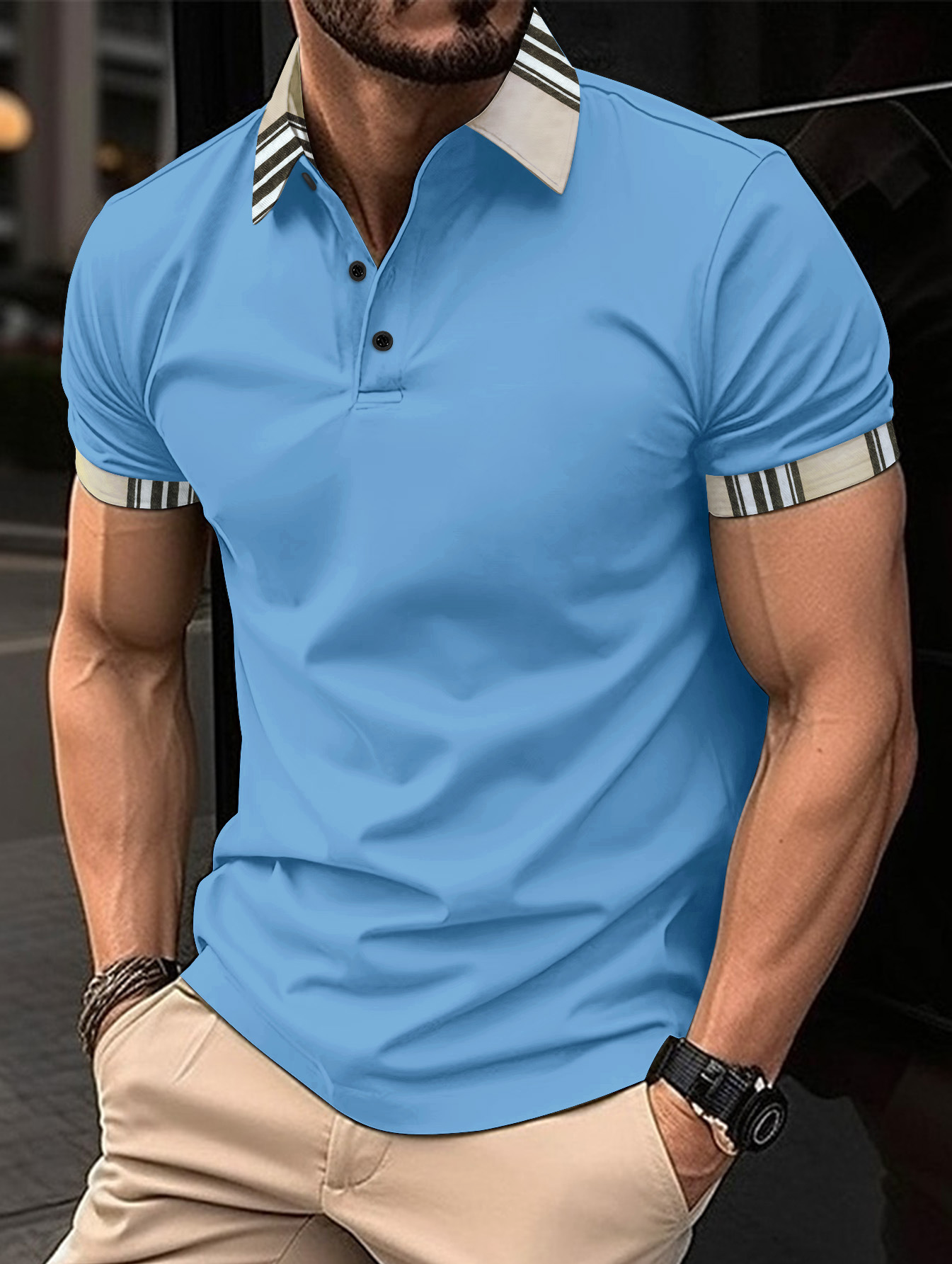 Herren Polo Slim Fit Shirt Qualität