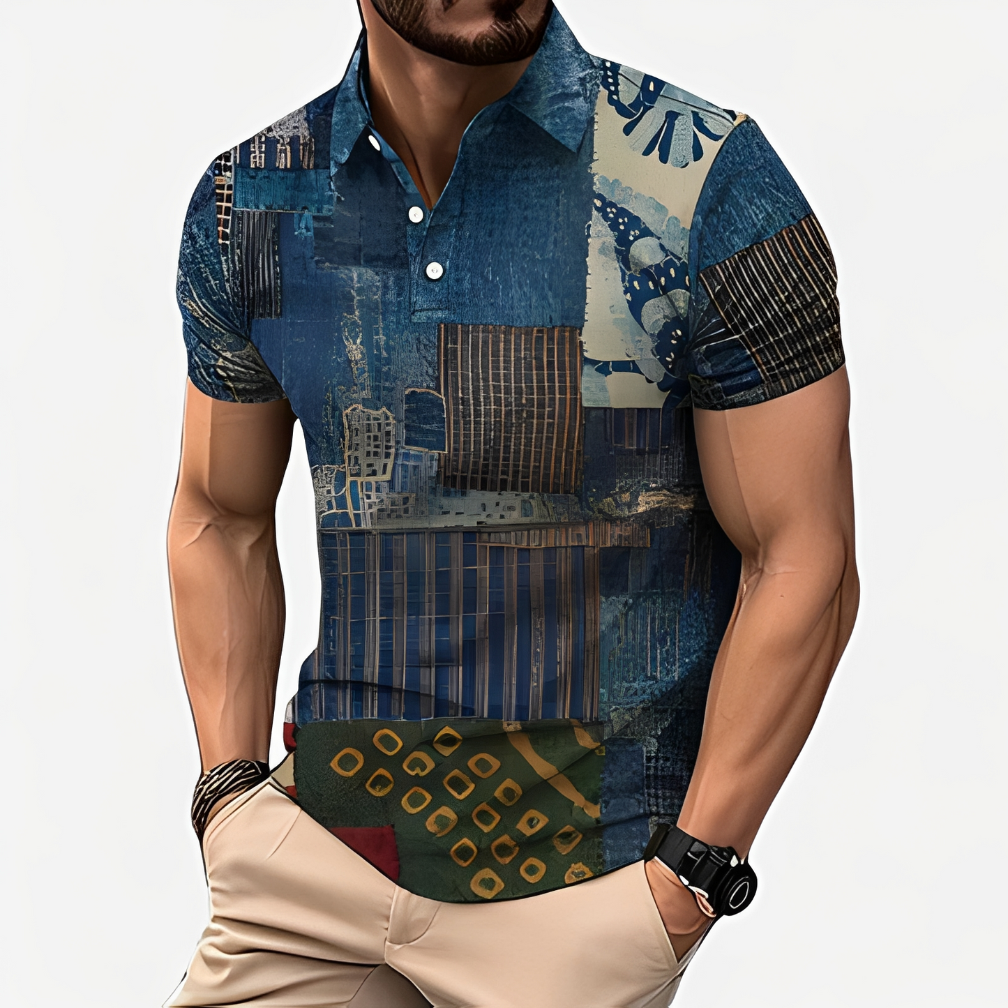 Herren T-Shirts Slim Fit Stilvoll Modern