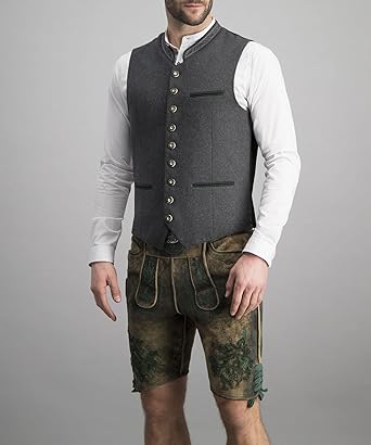 Herren Weste Grau Klassisch Elegant
