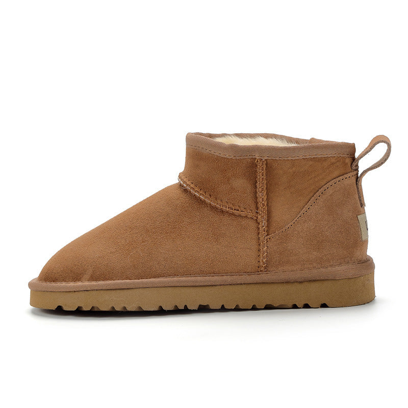 WinterLuxe Damen Boots camel gefüttert mit Wildleder-Optik
