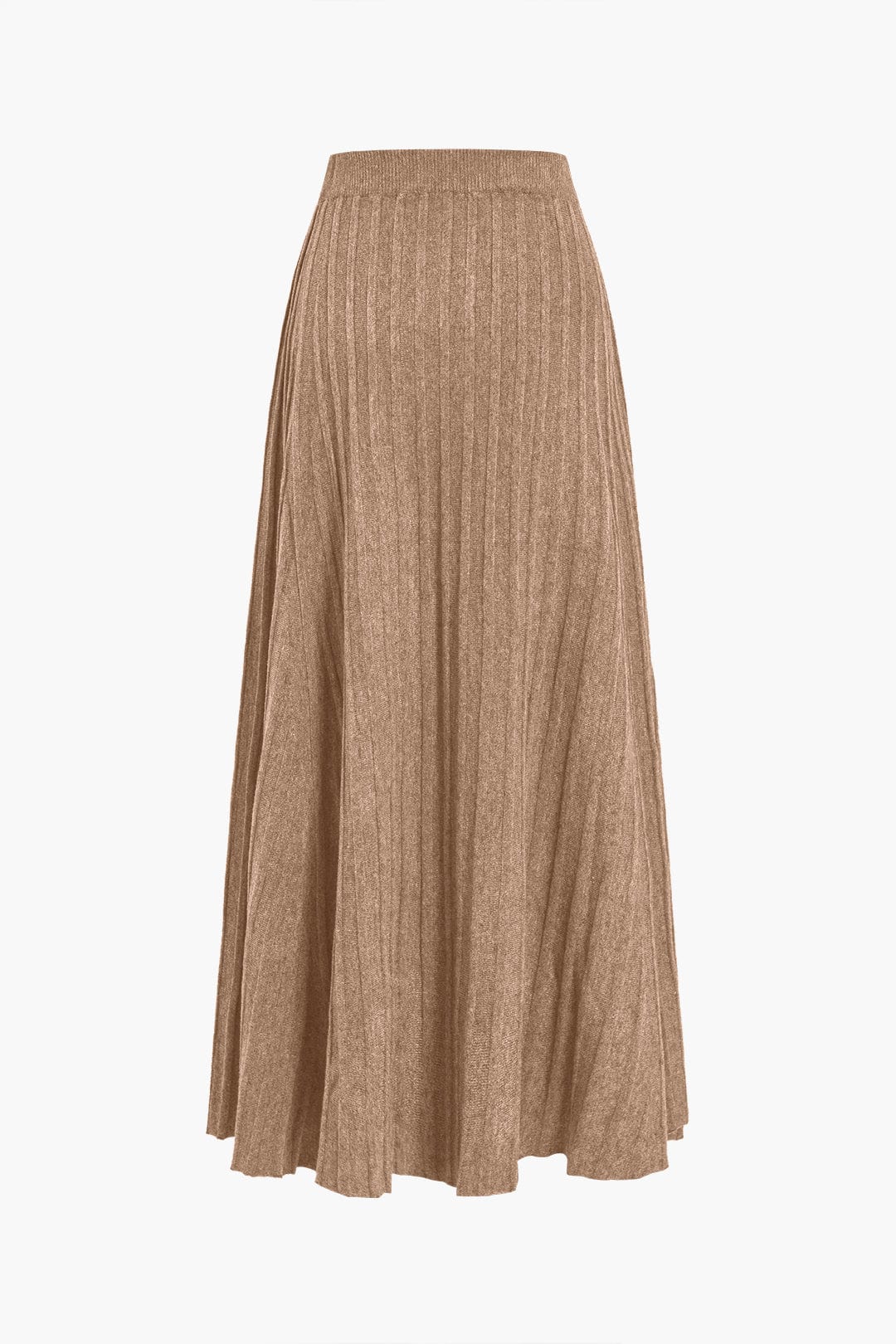 Damen Midirock Plissee Elastisch
