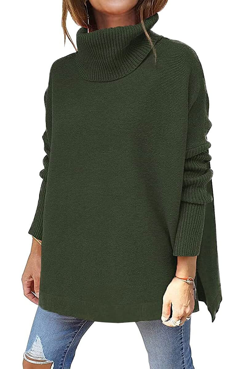 Damen Rollkragenpullover Bequem Herbst