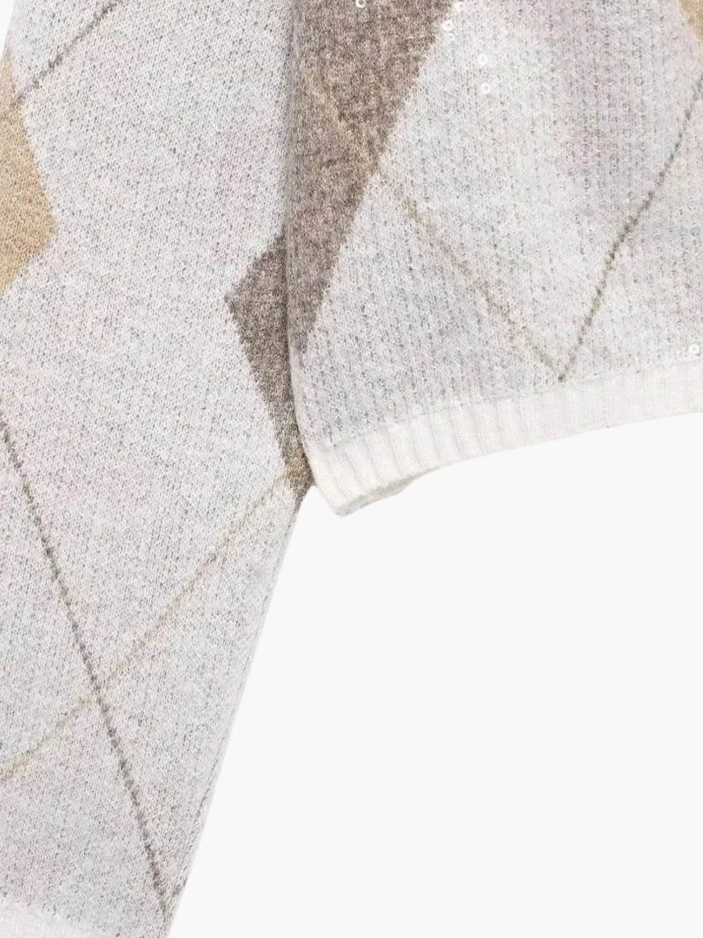 Damen Strickjacke Argyle Muster Pullover