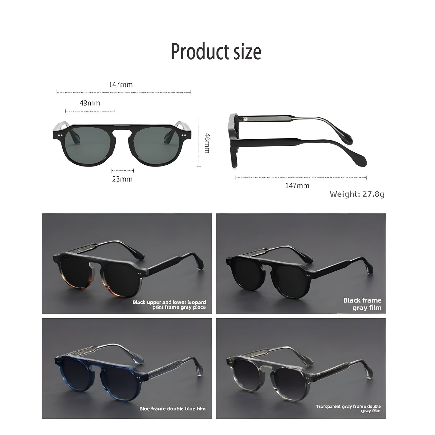 Herren Sonnenbrille Retro-Style
