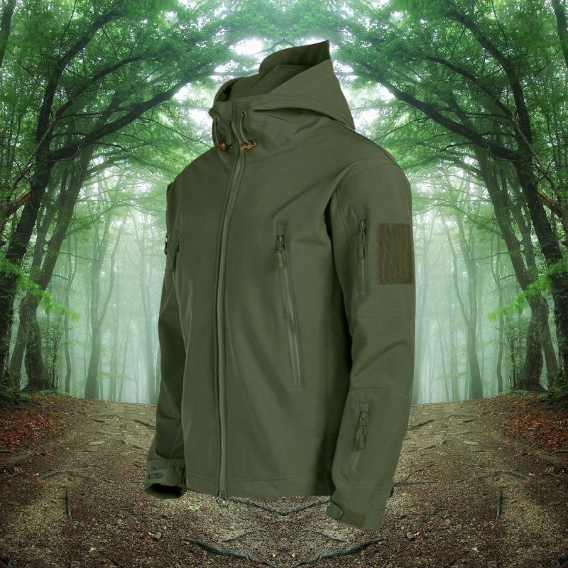 Wasserdichte Herren Outdoorjacke Langlebig Winddicht