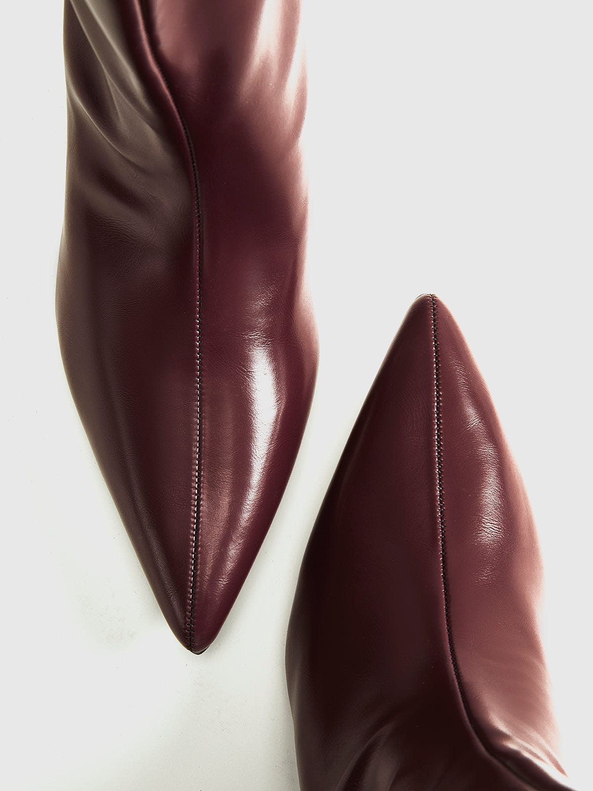 Damen Stiefeletten Bordeaux Elegantes Lederdesign