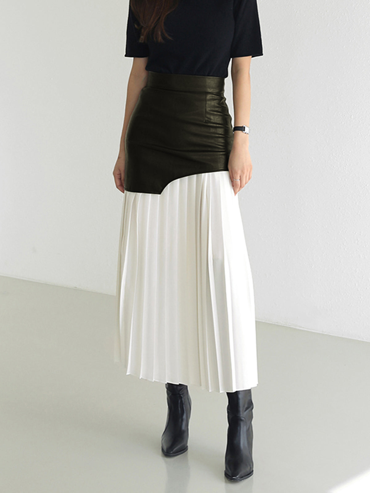 Damen Asymmetrischer Midi-Rock Sommerkleid
