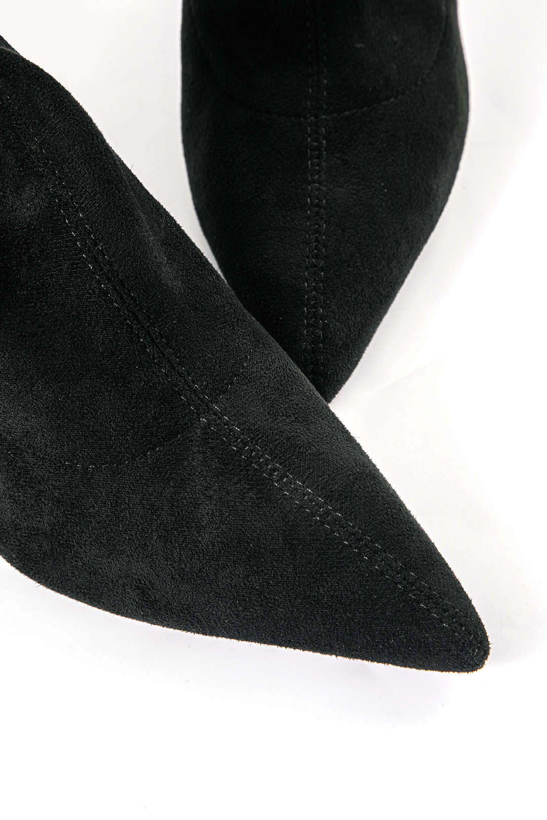 Damen Overknee Stiefel Velours Elegant