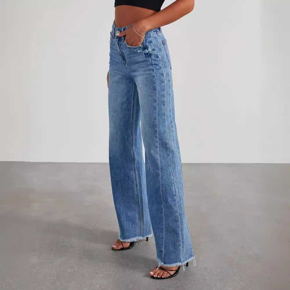 Damen High-Waist Jeans Slim Fit Hose
