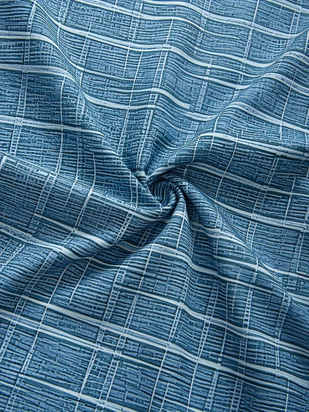 Herren Kariertes Kurzarmhemd Büroshirt Modern