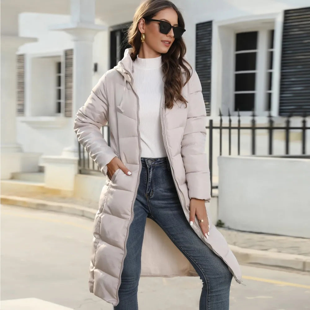 Damen Winterjacke Pufferjacke Warm Mit Kapuze