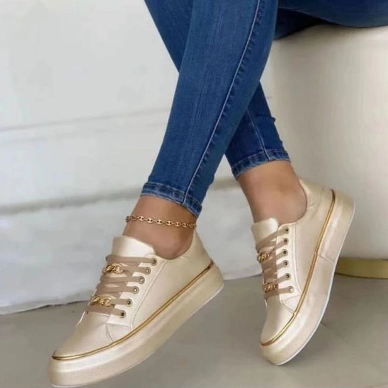 Damen Schnürschuhe Bequem Sneaker