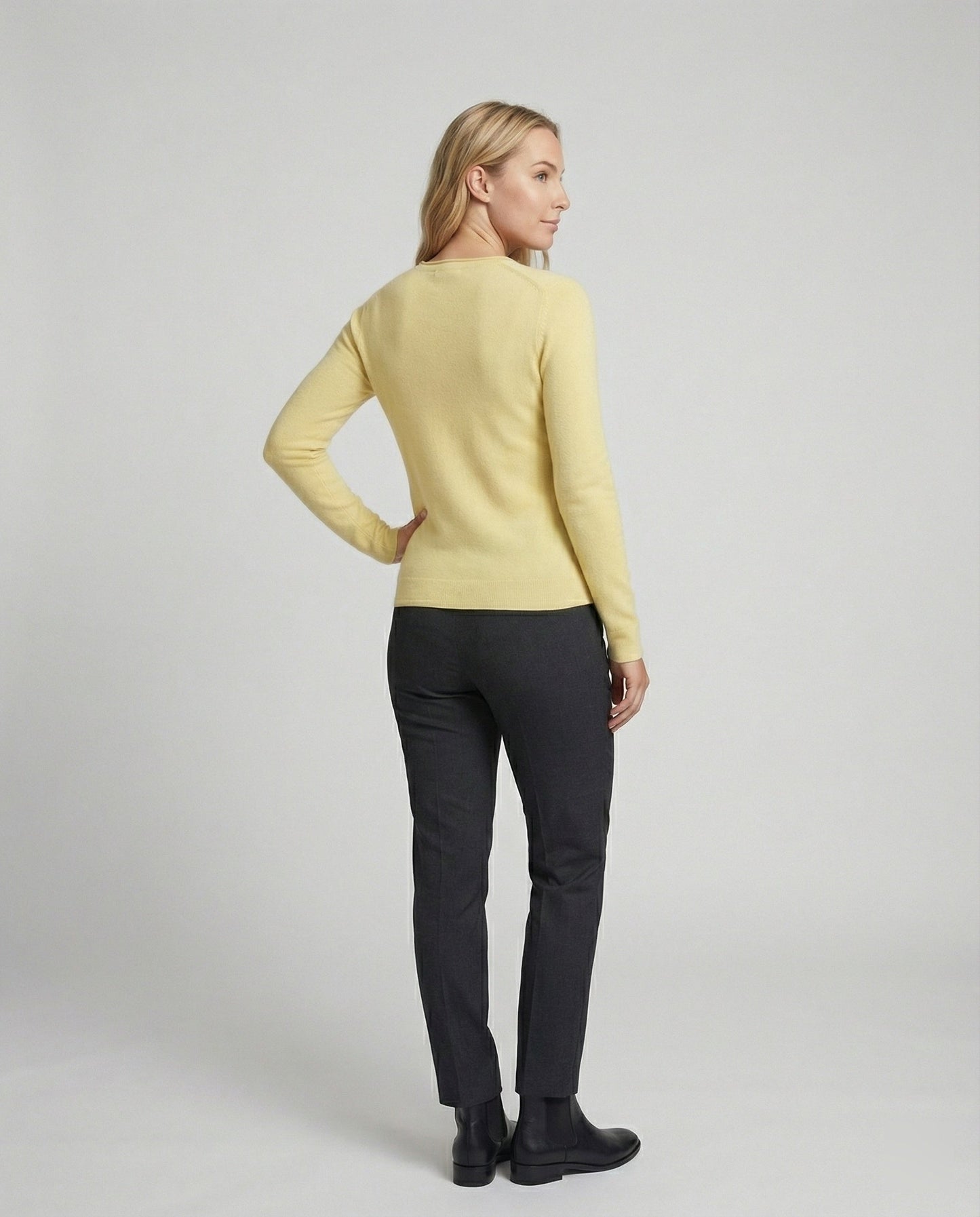 Damen Strickpullover Stehkragen Einfarbig