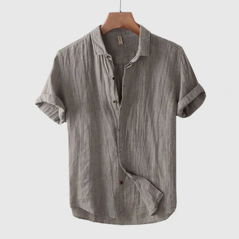 Herren Leinenhemd Slim Fit Sommerweiß
