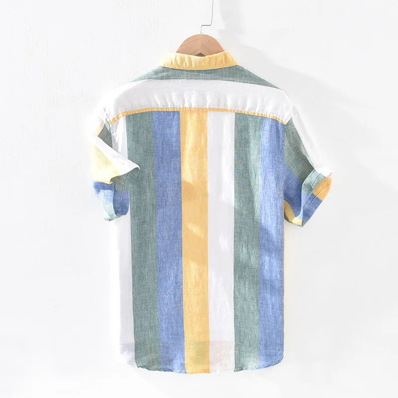 Herren Leinenhemd Elegantes Sommerdesign