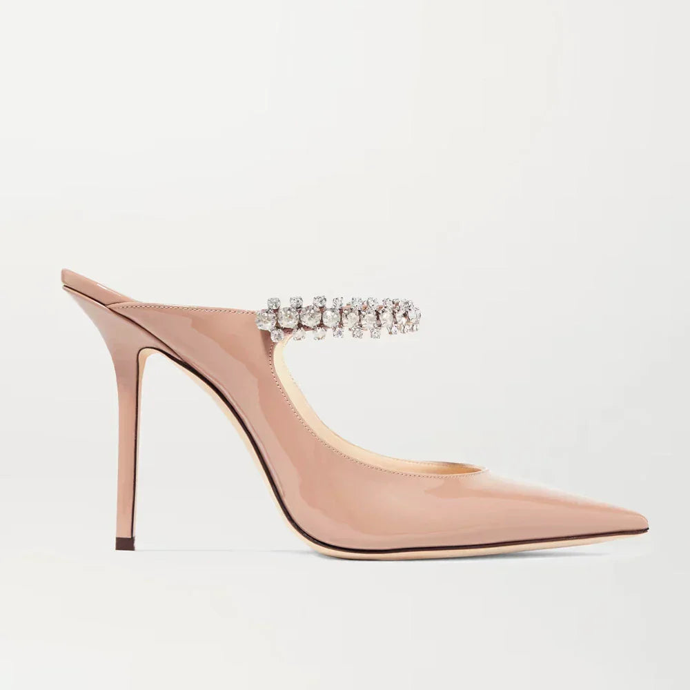 Noirella Heels ivory hochglanz Pumps mit Stilettoabsatz