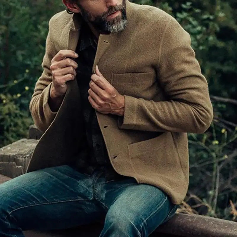 Herren Cardigan Slim Fit Tailliert Modern