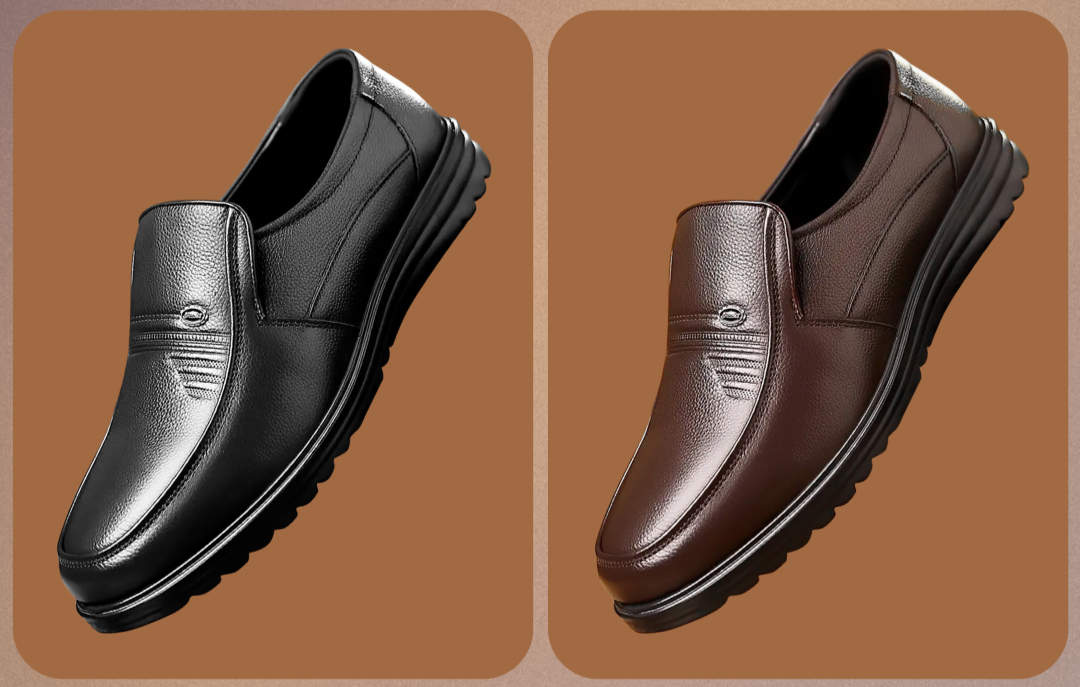 Herren Leder Loafer Schuhe Bequem Elegant