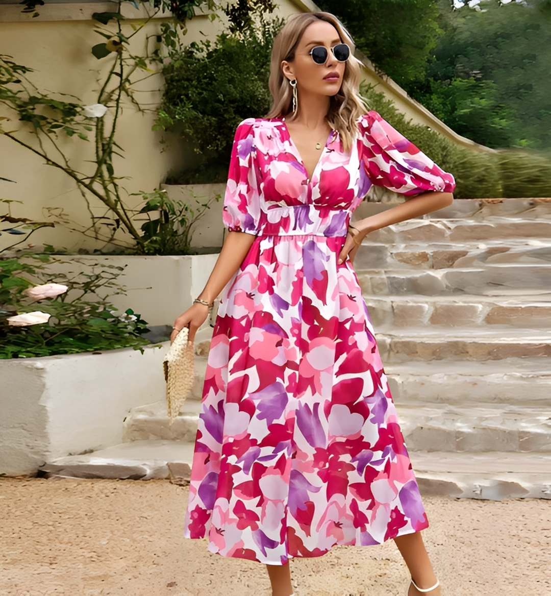 Elegantes Damen-Sommerkleid Kurz
