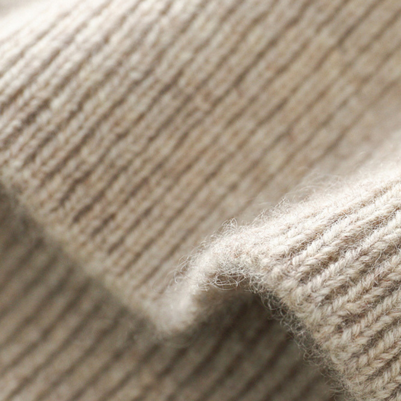 Herren Strickjacke Wollwarm mit Reißverschluss